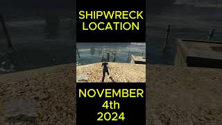 Shipwreck Location November 4th gta gtav gtaonline gaming gta5today gta5online treasurechest [upl. by Suciram]