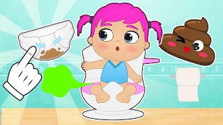 BABIES ALEX AND LILY 💩👶 Learn how to poo at bathroom [upl. by Euqor308]