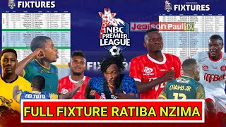 RATIBA MPYA YA LIGI KUU BARA FULL FIXTURE RATIBA NZIMA NBC PREMIER LEAGUE TANZANIA [upl. by Zanahs]