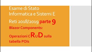 Esame di Stato Informatica e Sistemi E Reti as 20182019  parte 9 [upl. by Artenek]