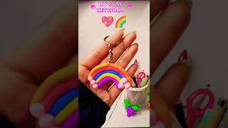 DIY Keychain 💖 diy craft clay keychain trending origami shorts [upl. by Anyehs]