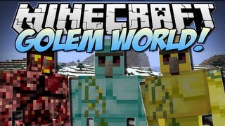 Minecraft  GOLEM WORLD Mo Golems  Mod Showcase 162 [upl. by Annehs]