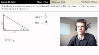 Zadanie 27  Matura próbna 23 listopad 2011 [upl. by Pansie744]