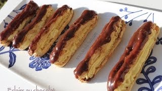 Recette Eclairs au chocolat et crème patissièreChocolate Eclairs Recipe with Pastry Cream [upl. by Yremogtnom182]