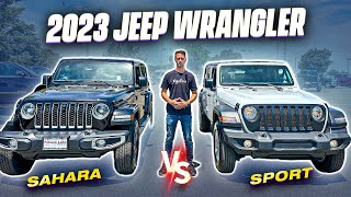 2023 Jeep Wrangler Sahara vs Sport [upl. by Hahnert707]