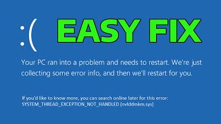 How To Fix System Thread Exception Not Handled [upl. by Sharleen223]