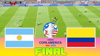 ARGENTINA vs COLOMBIA  Copa America 2024 Final  Full Match All Goals  Football Match [upl. by Aratahs336]