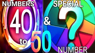 NUMBERS 40 to 50 with Spelling  Learn and Repeat Method for Kids nevergiveupchannel007 [upl. by Adian]