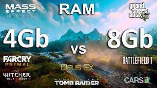 4Gb vs 8Gb RAM Test in 8 Games [upl. by Amelus306]