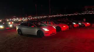 Tesla Lightshow World Record attempt in Finland 2024 902 teslas [upl. by Rasaec]