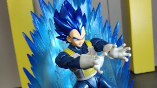 Demoniacal Fit Deep Blue Super Saiyan Blue Evolution Vegeta Figure Review [upl. by Yrrag]