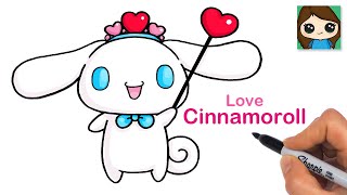 How to Draw Love Cinnamoroll Holding a Heart Wand [upl. by Haram809]