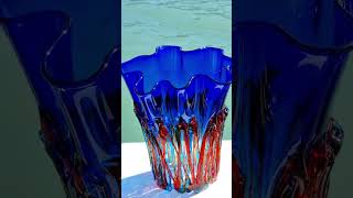 Lava Vase  Original Murano Glass handmade in Venice Italy [upl. by Ricarda]