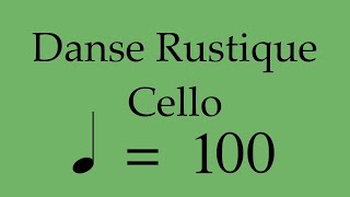 Suzuki Cello Book 5  Danse Rustique  Piano Accompaniment  100 BPM [upl. by Nawuq]