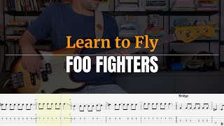 Foo Fighters  Learn to Fly Bass Cover with Tabs [upl. by Ebenezer]