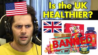 American Reacts to US Foods that are BANNED in the UK [upl. by Ika]