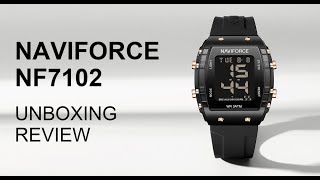 Unboxing Review Naviforce Watch NF7102 New Arrival LCD Digital Display MovementLatest Design [upl. by Rondi]