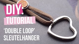 Sieraden maken ‘Double loop’ sleutelhanger ♡ DIY [upl. by Annairt]