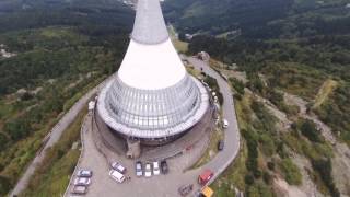 Liberec Fernsehturm Ještěd Drohne [upl. by Knorring259]