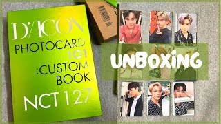 unboxing  NCT 127 DICON 101 Photocard  Custom Book [upl. by Rellim]