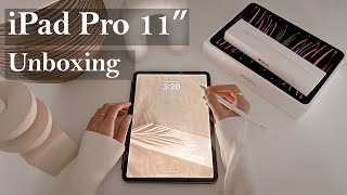 iPad Pro 2022 11quot M2 Unboxing and Setup  Accessories [upl. by Llennol]