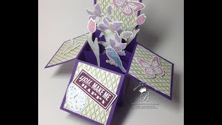 👑 Stampin Up Card in a Box Explosion Card [upl. by Ayyidas376]