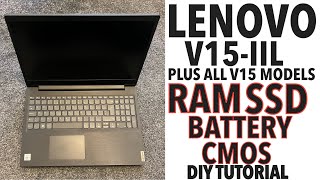 Lenovo V15IIL  How To Upgrade Ram  CMOS SSD Location  Battery Removal Guide [upl. by Holland873]