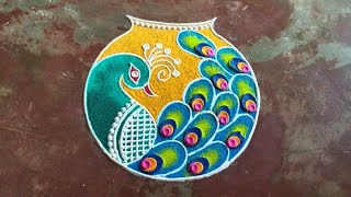 Pongal Pot Rangoli 🌷New Pot Kolam 🌷 Pongal Kolam Rangoli 🌷 Sankranthi Muggulu Designs 🌷saptrangi [upl. by Lyrem]