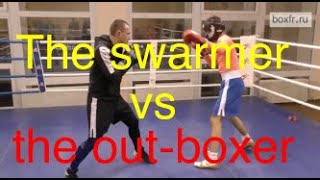 Boxing sparring the “swarmer” against the “outboxer” [upl. by Fagin]