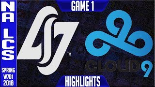 CLG vs C9 Highlights  NA LCS Week 7 Spring 2018 W7D1  CLG vs Cloud 9 Highlights [upl. by Esinyl]