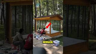 pria ini berhasil mengubah pondok kecil menjadi lukisan luar biasa lukisan shorts menakjubkan [upl. by Island963]