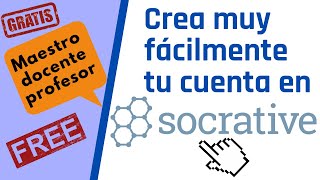 Tutorial FACILITO 2022 Socrative  Crear cuenta de docente profesor para EVALUAR a tus alumnos [upl. by Yadsendew]