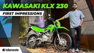 Kawasaki KLX 230 Walkaround  Japanese Dualsport Rival to Hero Xpulse 200 4V  BikeWale [upl. by Calandria743]