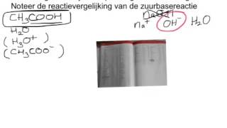 ZUREN EN BASEN 6  reactievergelijking opstellen [upl. by Nollahp]