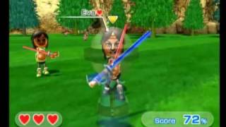 Wii Sports Resort Swords Play Showdown Stage 5 50 Combo Streak [upl. by Nyledam]