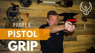 Proper Pistol Grip  Navy SEAL Teaches How to Grip a Pistol [upl. by Anitan627]