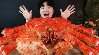 ASMR MUKBANG 대왕 킹크랩 4KG 해물찜 먹방 SEAFOOD STEAMED GIANT KING CRAB EATING SHOW Hải sản [upl. by Jb924]