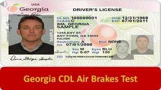 Georgia CDL Air Brakes Test [upl. by Nester123]