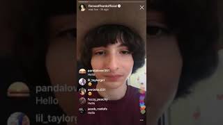 Finn Wolfhard Instagram Live Stream Aug 22 2018 [upl. by Brianne610]