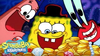 SpongeBobs BIGGEST Treasure Hunts Ever 🏴‍☠️  40 Minute Compilation  SpongeBob [upl. by Carn515]