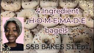 No yeast  No Egg  4 Ingredient Bagels  SSB BAKES [upl. by Ylecara]