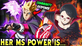 Saradas TWO Mangekyou Sharingan Powers Are BUSTED  Naruto Explained Commuity Response [upl. by Culver982]