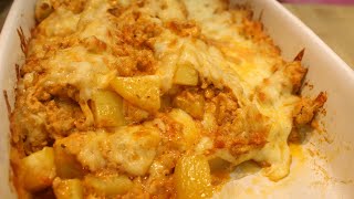 Kartoffelauflauf mit Hackfleisch Kartoffelgratin schnell und lecker selbst gemachtrezepte [upl. by Idnyc264]