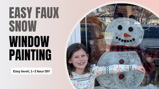 Easy window painting  faux snow [upl. by Soutor953]