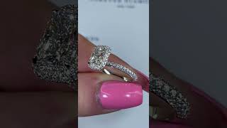 2ct Radiant Diamond Engagement Ring with Wraparound Halo  quotAmiellequot [upl. by Ayikur]