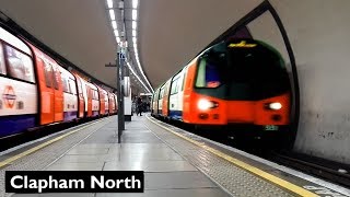 Clapham North  Northern line  London Underground  1995 Tube Stock [upl. by Gristede]