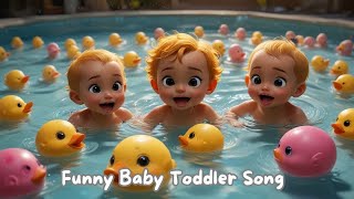 Little Rubber Duckies on the Bath  Nursery Rhymes  Simple Kids Songs FunnyBabyToddlerSong [upl. by Anrahs530]