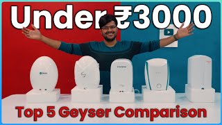 Huge Comparison of 3 Litre Geyser ⚡ Havells Crompton Bajaj Hindware AO Smith⚡ ₹2500  ₹4000 [upl. by Lemcke457]