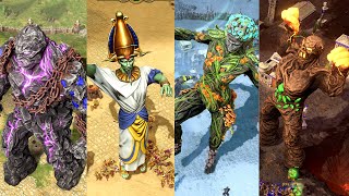 All GODS Attacking the Enemy  Age of Mythology Retold [upl. by Valaree]