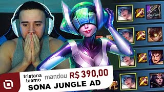 SÓ VOCÊ PODE ME OUVIR INVOCADOR  FUI DESAFIADO A FAZER SONA JUNGLE AD [upl. by Esihcoc]